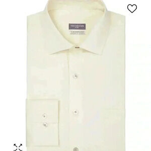 NWOT Men’s cream off white dress shirt long sleeve button down